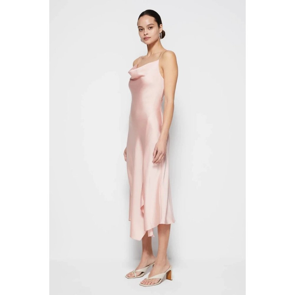 Jonathan SIMKHAI Nellie Slip Satin Midi Dress in Rose Quartz Size US 2 - Picture 6 of 12